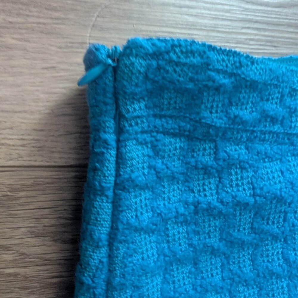 Sandro | Riviere Tweed Mini Skirt In Azure Blue - Picture 9 of 13